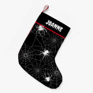 Goth Spiders and Cobwebs Halloween Small Christmas Stocking