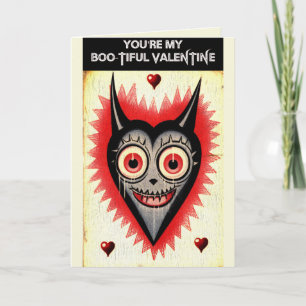 Goth Spooky Valentine Vampire Heart Card