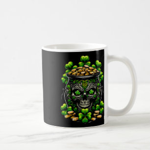 Goth St Patricks Day Gothic Skull Pot Men Women Coffee Mug