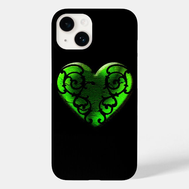 Goth St. Patrick's Day Green Heart iPhone 6 Case (Back)