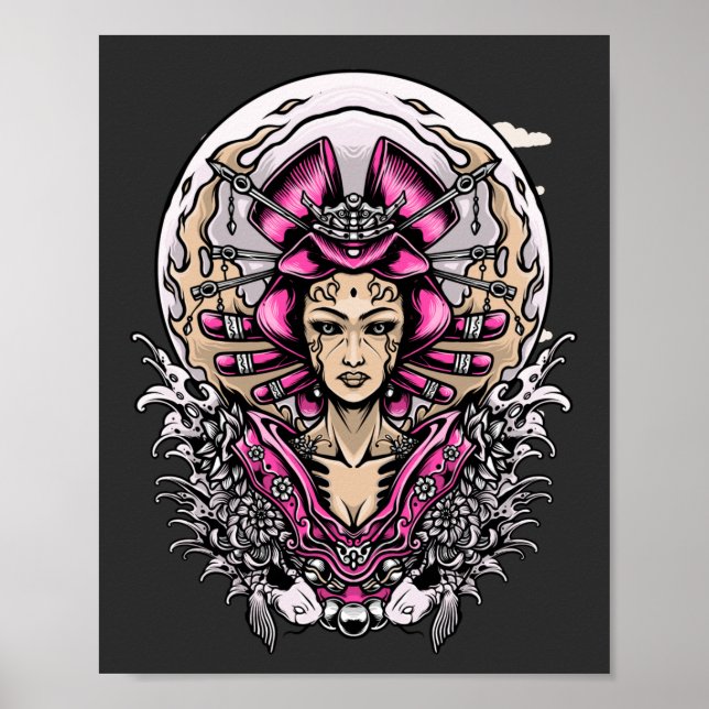 Goth style pink evil queen  poster (Front)
