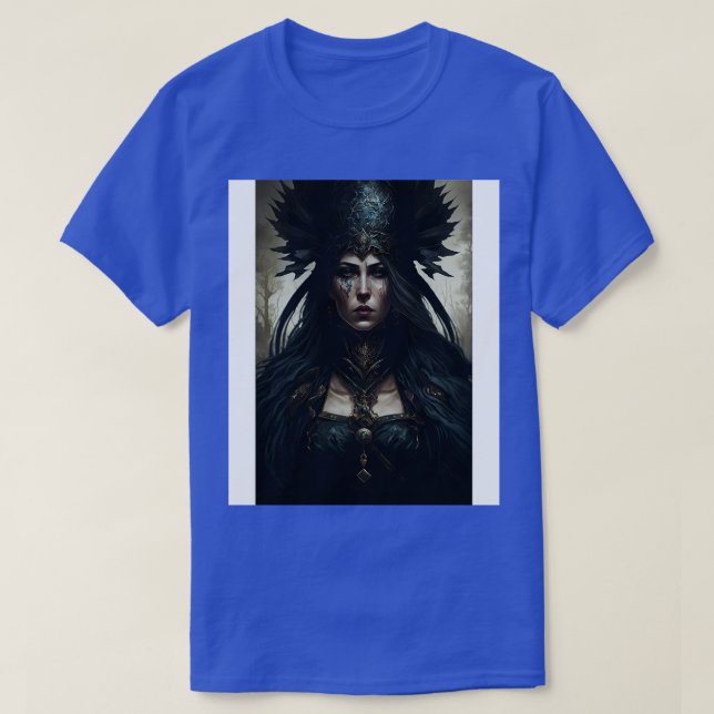 Goth Style Tarot High Priestess 3 T-Shirt (Design Front)