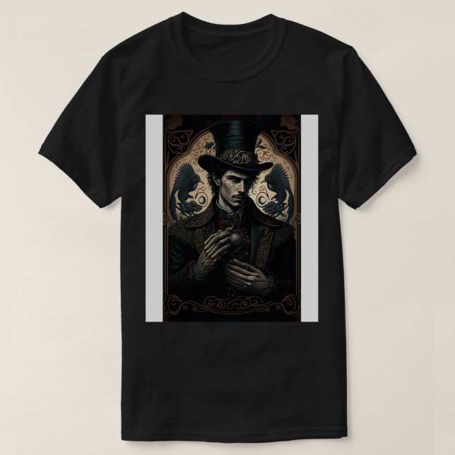 Goth Style Tarot Magician 1 T-Shirt (Design Front)