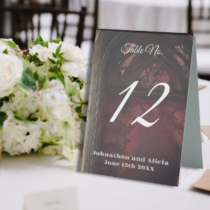 Goth style wedding table decorations Dark Moody