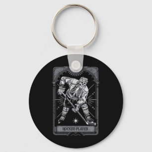 Goth Tarot Card Sports Hockey  Key Ring