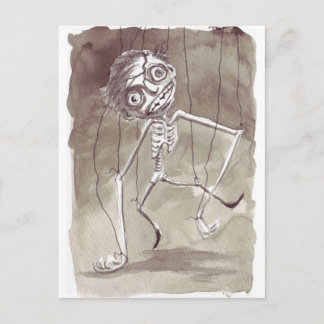 Goth Ugly Puppet Postcard