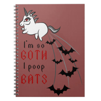 Goth unicorn notebook