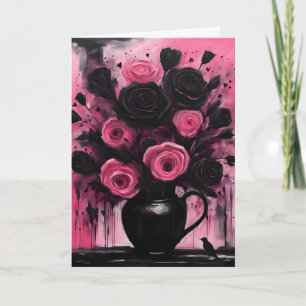 Goth Valentine Grunge Bouquet Valentine Card
