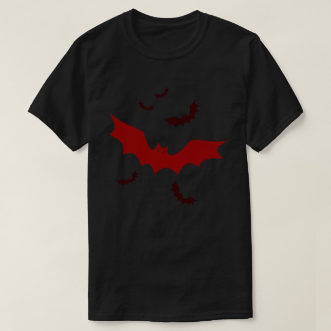 Goth Vampire Bats T-Shirt (Design Front)