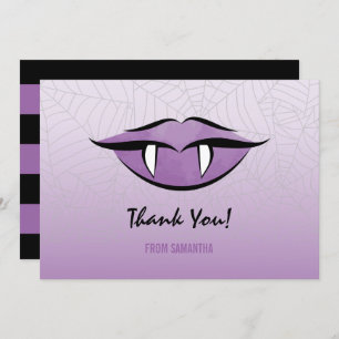 Goth Vampire Lips Thank You Card