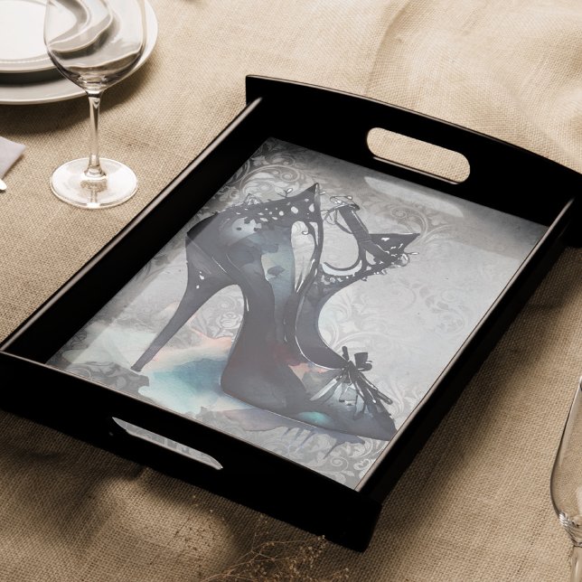 Goth Vogue Grunge | Teal Splash Stiletto High Heel Tissue Paper (Creator Uploaded)