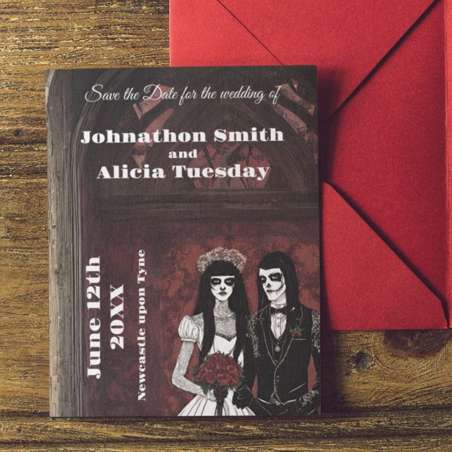 Goth Wedding Stationery Gothic Dark Moody Save The Date (Creator Uploaded)
