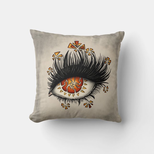 Goth weird eye art witchy cushion (Front)