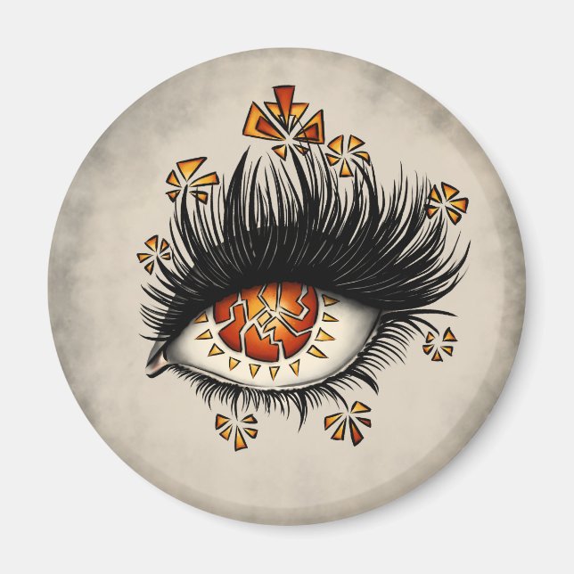 Goth weird eye art witchy magnet (Front)