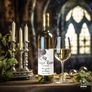 Goth White Wine Angel Tears  Wine Label