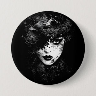 Goth Woman 7.5 Cm Round Badge