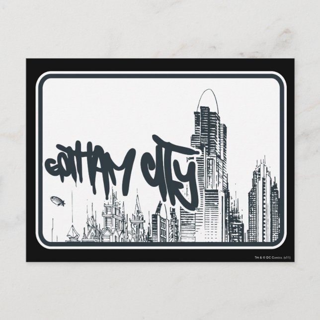 Gotham City Sticker Postcard (Front)