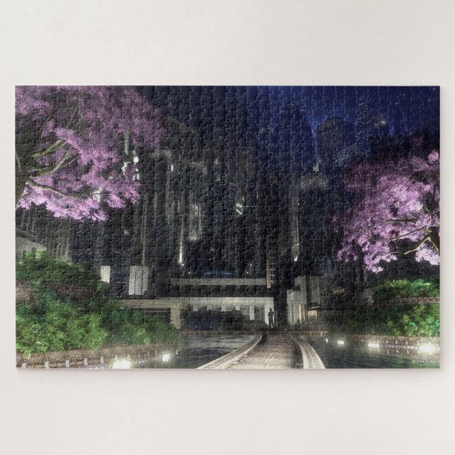 Gotham Garden (Spring) Deluxe Jigsaw Puzzle (Horizontal)