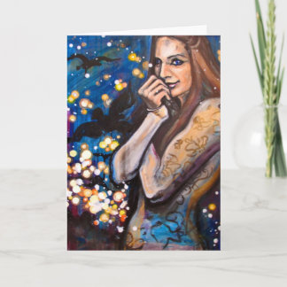 "Gotham Girl" Greeting Card - Art by Charis D