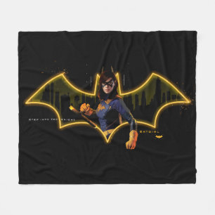 Gotham Knights Batgirl in Logo Fleece Blanket