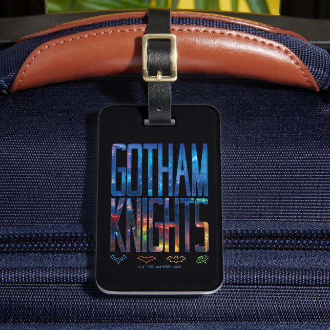 Gotham Knights City Lettering Luggage Tag (Front Insitu 2)
