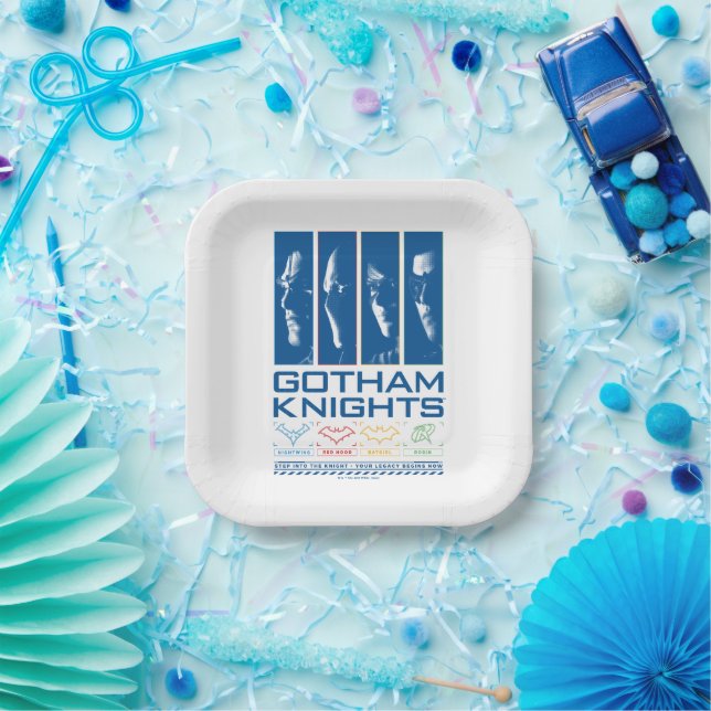 Gotham Knights Face Panels Paper Plate (Party)