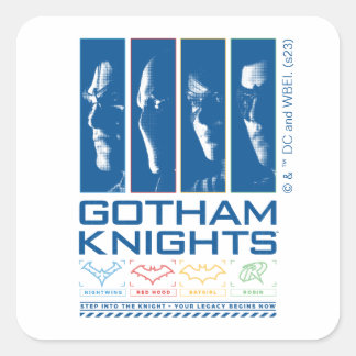 Gotham Knights Face Panels Square Sticker
