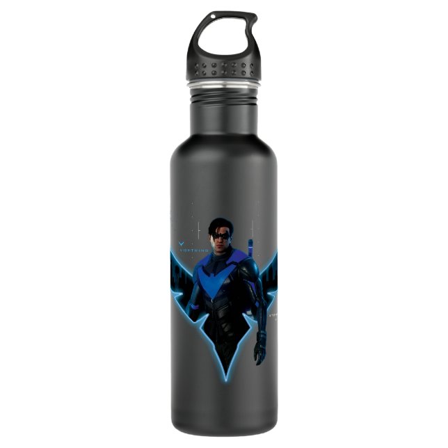 Gotham Knights Nightwing in Logo 710 Ml Water Bottle (Front)