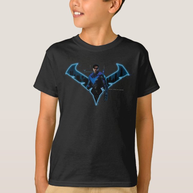 Gotham Knights Nightwing in Logo T-Shirt (Front)