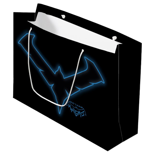 Gotham Knights Nightwing Logo Large Gift Bag (Front Angled)
