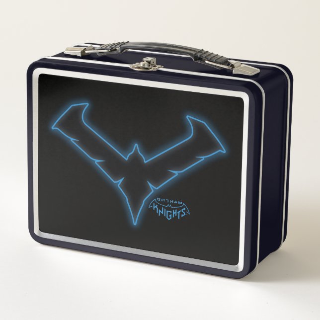 Gotham Knights Nightwing Logo Metal Lunch Box (Front)