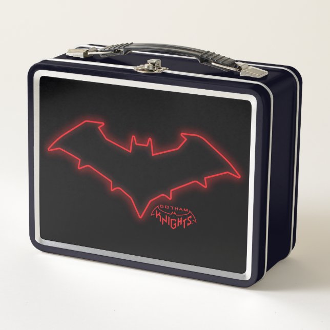 Gotham Knights Red Hood Logo Metal Lunch Box (Front)
