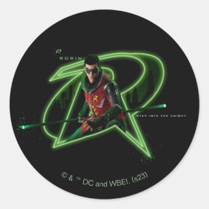 Gotham Knights Robin in Logo Classic Round Sticker