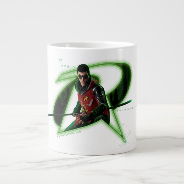 Gotham Knights Robin in Logo Large Coffee Mug (Front)