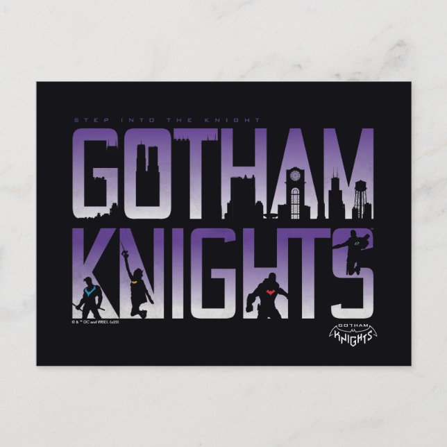 Gotham Knights Silhouettes in Title Postcard (Front)
