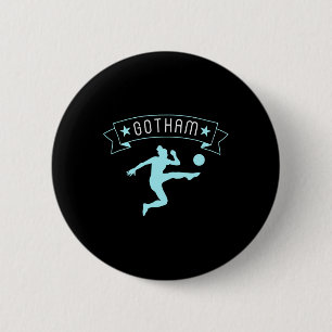 Gotham Soccer Fan Support Stadium Show Your Pride  6 Cm Round Badge