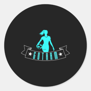 Gotham Soccer Fan Support Stadium Show Your Pride Classic Round Sticker