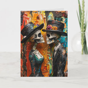 GOTHC SKELETONS WEDDING CONGRATULATIONS CARDS