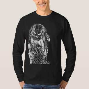 Gothcore Aesthetic Alien Predator Off-Centred Gra T-Shirt