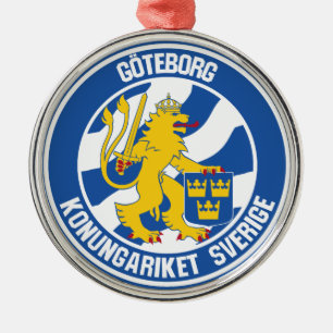 Gothenburg Round Emblem Metal Ornament
