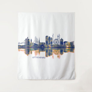 Gothenburg Skyline Tapestry