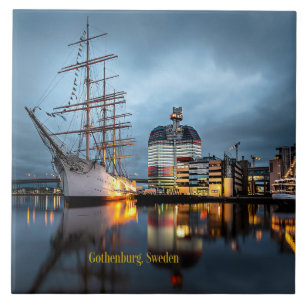 Gothenburg, Sweden at night Ceramic Tile