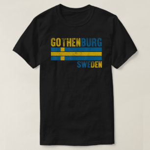 Gothenburg Sweden Flag Swedish Mens Womens Kids  T-Shirt