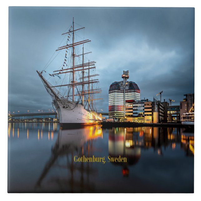 Gothenburg, Sweden Port Ceramic Tile (Front)