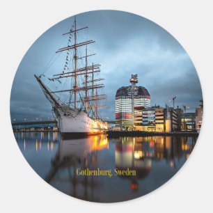 Gothenburg, Sweden Port Classic Round Sticker