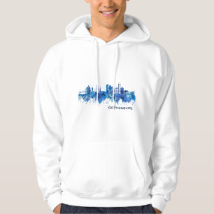 Gothenburg Sweden Skyline Blue Hoodie