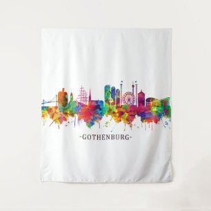 Gothenburg Sweden Skyline Tapestry