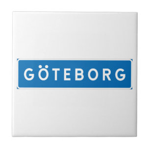 Gothenburg, Swedish road sign Tile