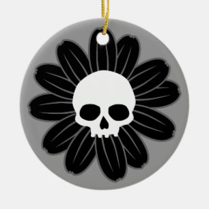 GothFlower Ceramic Ornament