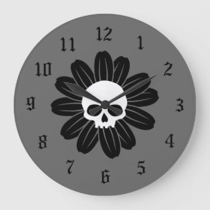 Gothflower Large Clock